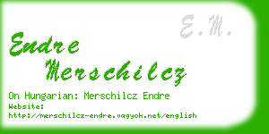 endre merschilcz business card